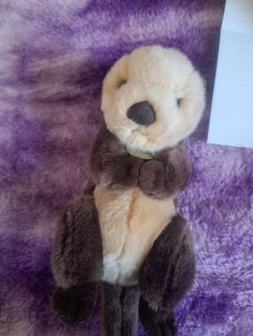 Plush Otter Stuffed Animal - Brown and Cream Cozy Cuddle Toy